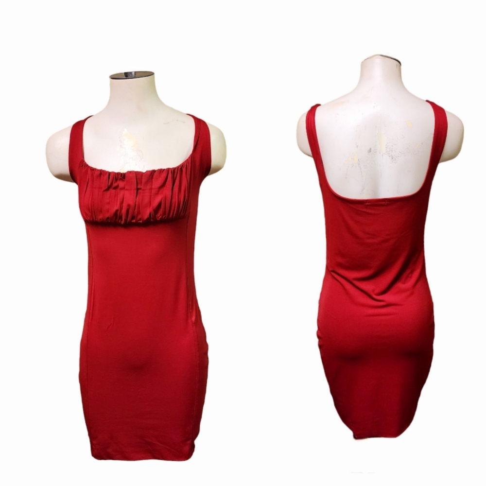 Mind Code Bodycon Cranberry Red Dress Size Large